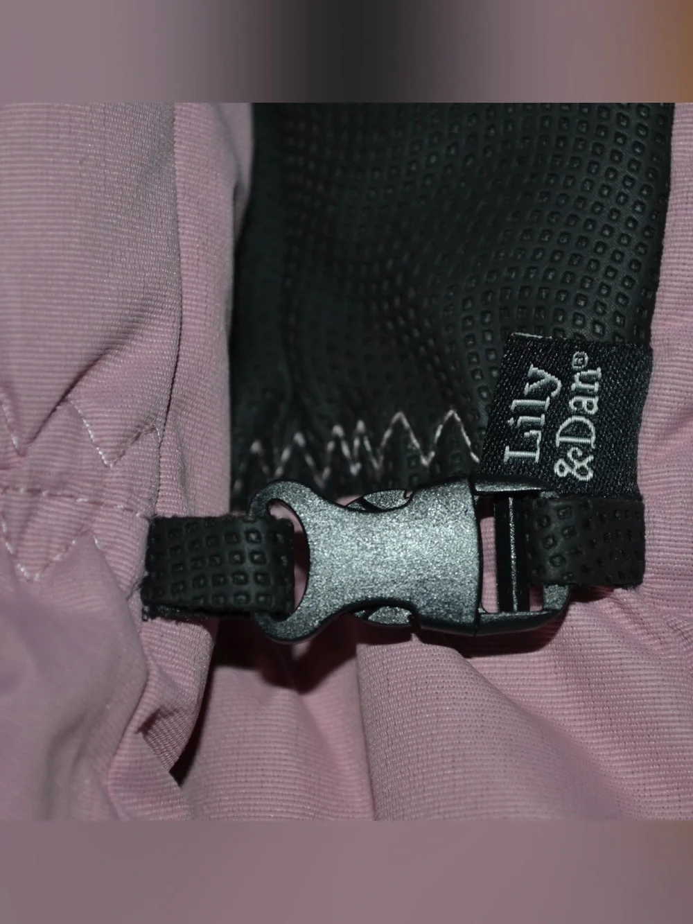 Youth girls Lily & Dan pink winter gloves /mittens, size small